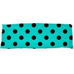 Polka Dots - Black on Bright Turquoise Body Pillow Case Dakimakura (Two Sides)