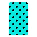 Polka Dots - Black on Bright Turquoise Memory Card Reader (Rectangular)