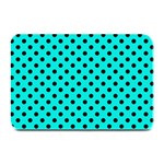 Polka Dots - Black on Bright Turquoise Plate Mat