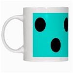 Polka Dots - Black on Bright Turquoise Black Mug