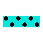 Polka Dots - Black on Bright Turquoise Sticker (Bumper)
