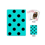 Polka Dots - Black on Bright Turquoise Playing Cards (Mini)