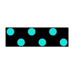 Polka Dots - Bright Turquoise on Black Sticker Bumper (100 pack)
