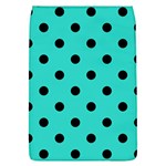 Polka Dots - Black on Turquoise Removable Flap Cover (L)