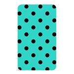 Polka Dots - Black on Turquoise Memory Card Reader (Rectangular)