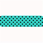 Polka Dots - Black on Turquoise Medium Bar Mat
