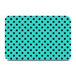 Polka Dots - Black on Turquoise Plate Mat