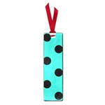 Polka Dots - Black on Turquoise Small Book Mark