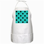Polka Dots - Black on Turquoise BBQ Apron