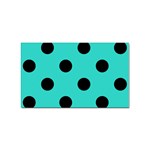 Polka Dots - Black on Turquoise Sticker Rectangular (10 pack)