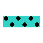 Polka Dots - Black on Turquoise Sticker Bumper (100 pack)