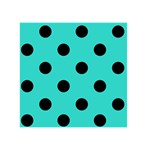 Polka Dots - Black on Turquoise Greeting Card 5  x 7 