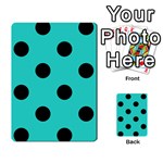Polka Dots - Black on Turquoise Multi-purpose Cards (Rectangle)