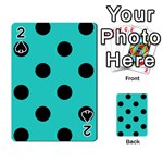 Polka Dots - Black on Turquoise Playing Cards 54 Designs