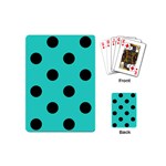 Polka Dots - Black on Turquoise Playing Cards (Mini)