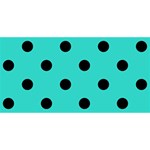 Polka Dots - Black on Turquoise YOU ARE INVITED 3D Greeting Card (8x4)