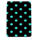 Polka Dots - Turquoise on Black Removable Flap Cover (S)
