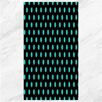 Polka Dots - Turquoise on Black Canvas 40  x 72 