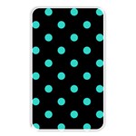 Polka Dots - Turquoise on Black Memory Card Reader (Rectangular)