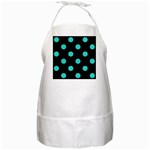 Polka Dots - Turquoise on Black BBQ Apron