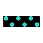Polka Dots - Turquoise on Black Sticker Bumper (10 pack)
