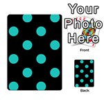 Polka Dots - Turquoise on Black Multi-purpose Cards (Rectangle)
