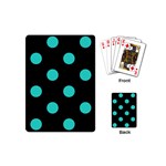 Polka Dots - Turquoise on Black Playing Cards (Mini)