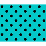 Polka Dots - Black on Cyan Collage 8  x 10 