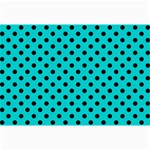 Polka Dots - Black on Cyan Collage 12  x 18 