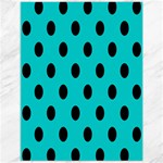 Polka Dots - Black on Cyan Canvas 12  x 16 
