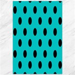 Polka Dots - Black on Cyan Canvas 12  x 18 