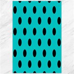 Polka Dots - Black on Cyan Canvas 20  x 30 