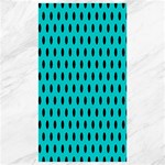 Polka Dots - Black on Cyan Canvas 40  x 72 