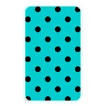Polka Dots - Black on Cyan Memory Card Reader (Rectangular)