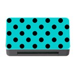 Polka Dots - Black on Cyan Memory Card Reader with CF