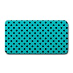 Polka Dots - Black on Cyan Medium Bar Mat