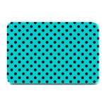 Polka Dots - Black on Cyan Plate Mat