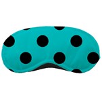 Polka Dots - Black on Cyan Sleeping Mask