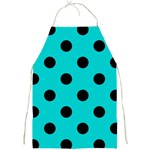 Polka Dots - Black on Cyan Full Print Apron