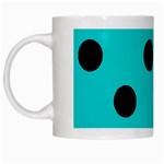 Polka Dots - Black on Cyan Black Mug
