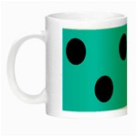 Polka Dots - Black on Cyan Night Luminous Mug