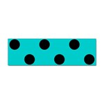 Polka Dots - Black on Cyan Sticker Bumper (10 pack)