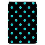 Polka Dots - Cyan on Black Removable Flap Cover (L)