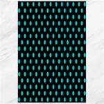 Polka Dots - Cyan on Black Canvas 24  x 36 