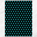 Polka Dots - Cyan on Black Canvas 36  x 48 