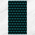 Polka Dots - Cyan on Black Canvas 40  x 72 