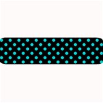 Polka Dots - Cyan on Black Medium Bar Mat