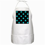 Polka Dots - Cyan on Black BBQ Apron