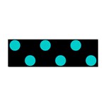 Polka Dots - Cyan on Black Sticker (Bumper)