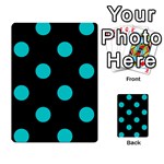 Polka Dots - Cyan on Black Multi-purpose Cards (Rectangle)